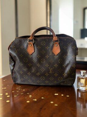 LOUIS VUITTON Vintage Speedy 30 Leather Satchel Handbag
